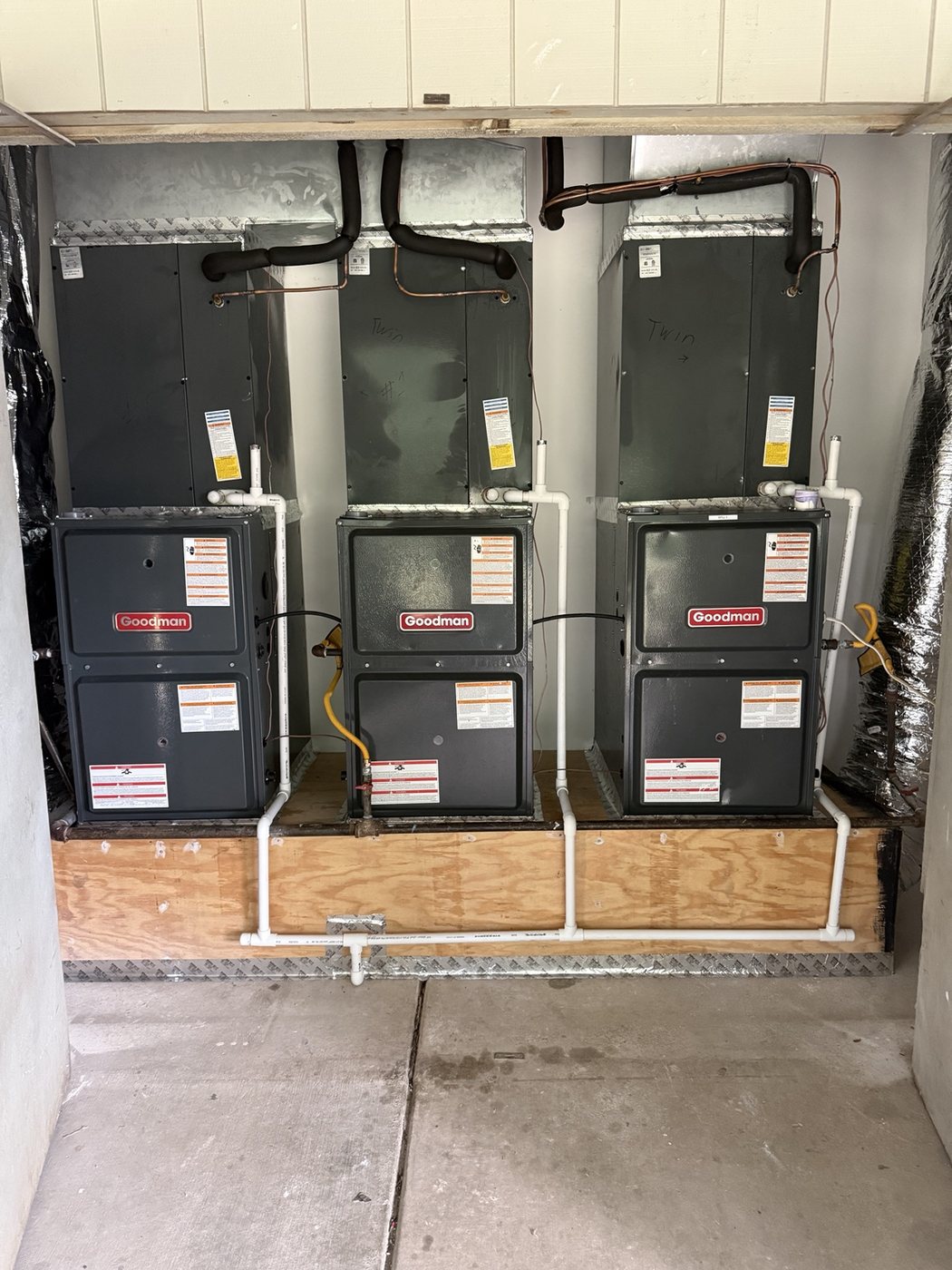 Completed Goodman air handler installation